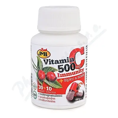 JML Vitamin C 500mg + šípky a zinek cps.30+10