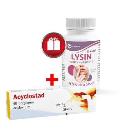 Acyclostad 50mg/g crm 5g+Dárek Lysin cps 20