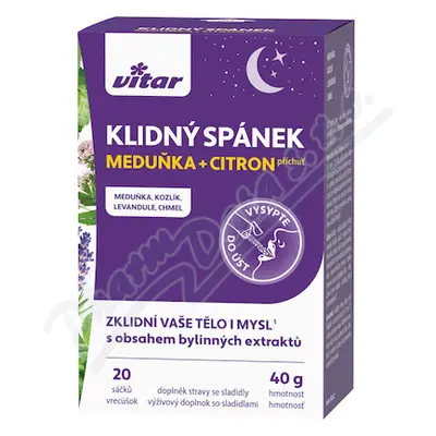 Vitar Klidný spánek meduňka+citron 20x2g