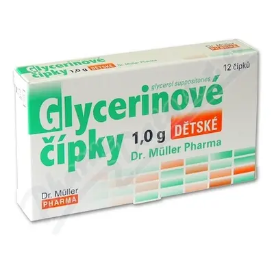 Glycerinové čípky 1.0g dětské 12 čípků Dr.Müller