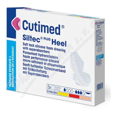 Cutimed Siltec Heel Plus nead.pěn.kr.16x24cm 5ks