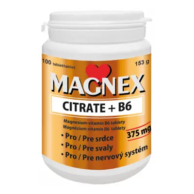 Magnex citrate 375mg+B6 tbl.100