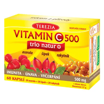 TEREZIA Vitamin C 500mg trio natur+ cps.60