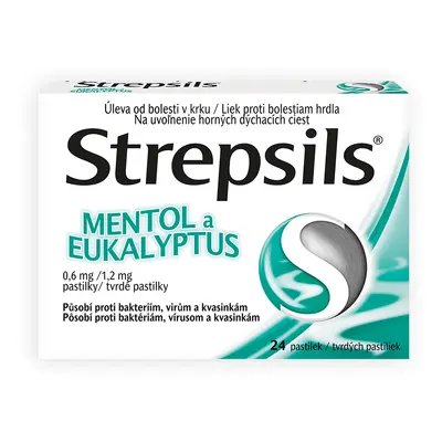 Strepsils Mentol a eukalyptus 0.6mg/1.2mg pas.24