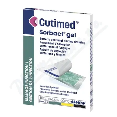 Cutimed Sorbact gel 7.5x7.5cm antimikrob.kryt.10ks