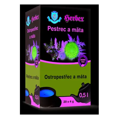 HERBEX Ostropestřec a máta n.s.20x4g