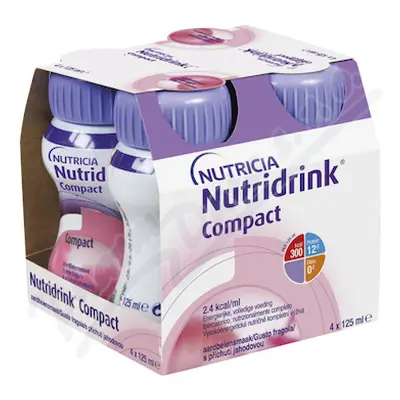 Nutridrink Compact s přích.jahod.por.sol.4x125ml