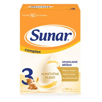 Sunar Complex 3 batolecí mléko 600 g