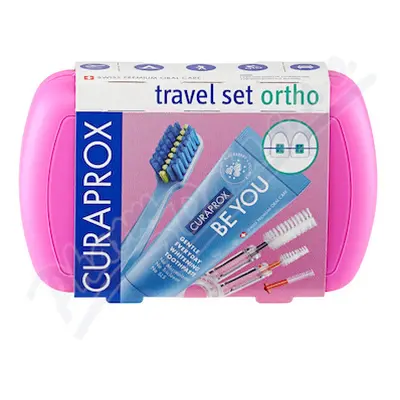 CURAPROX Travel set ORTHO růžový