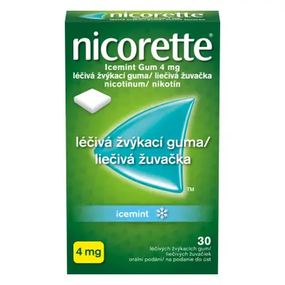 Nicorette Icemint Gum 4mg léčivá žvýkací guma 30