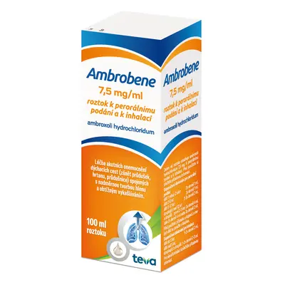 Ambrobene, 7,5 mg/ml roztok k perorálnímu podání a k inhalaci 100 ml