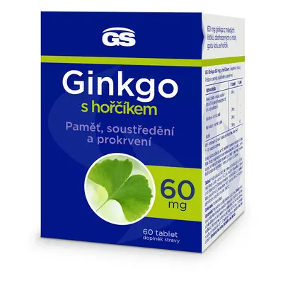 GS Ginkgo 60 mg s hořčíkem, 60 tablet