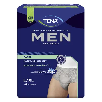 TENA Men Pants Normal Grey L/XL ink.kalh.8ks772803