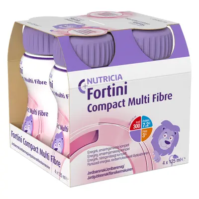 Fortini Compact MF s příchutí jahodovou por.sol.4x125ml