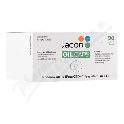 Jadon OIL CAPS konop.olej 15mg CBD+vit.B12 cps.90