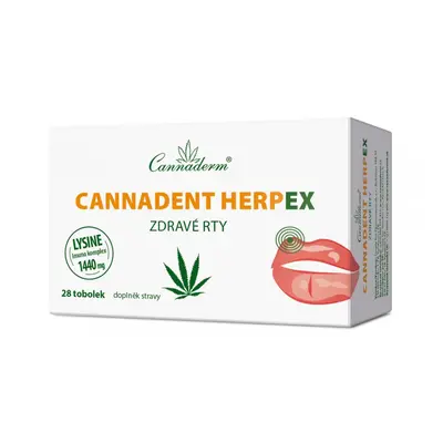 Cannaderm Cannadent HerpEX zdravé rty 28 tob.