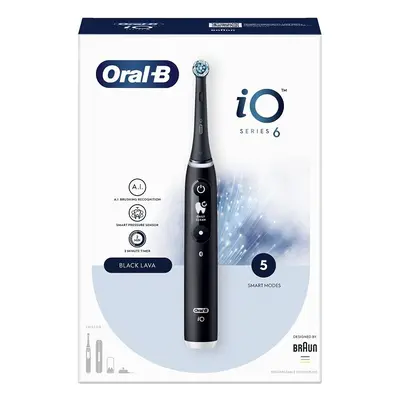 Oral-B iO Series 6 Black Elektrický Zubní Kartáček S Revoluční Magnetickou Technologií iO A Mikr