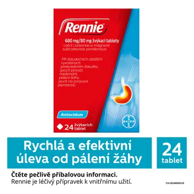 Rennie 24 žvýkacích tablet