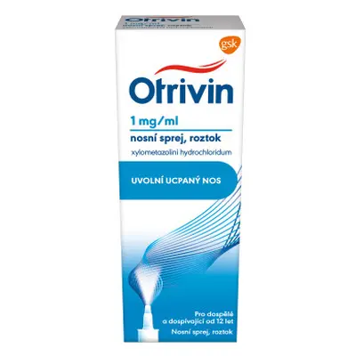 Otrivin 1mg/ml nosní sprej při léčbě ucpaného nosu 10ml