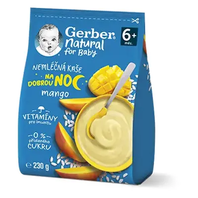 GERBER Natural nemléčná kaše mango na dobrou noc 230 g