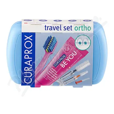 CURAPROX Travel set ORTHO modrý