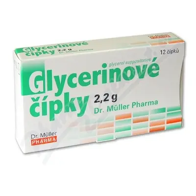 Glycerinové čípky 2.2g 12 čípků Dr.Müller