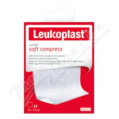 Leukoplast Cutisoft Soft Compress S 7.5x7.5cm 12ks