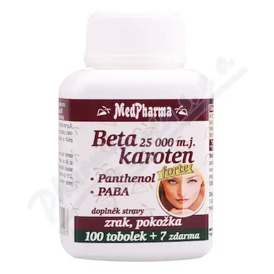 MedPharma Beta karot.10 000 m.j.Pant.+PABA tob.107