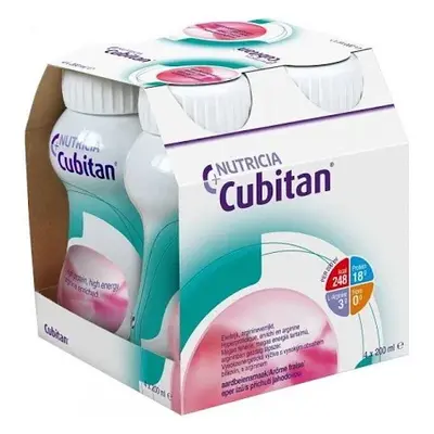 Cubitan s příchutí jahodovou 4x200 ml