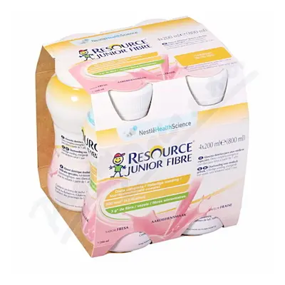 Resource Junior Fibre Jahoda por.sol.4x200ml