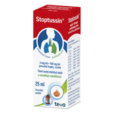 Stoptussin, perorální kapky, roztok 25 ml