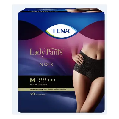 TENA Lady Pants Plus Black M inkontinenční kalhotky 9ks