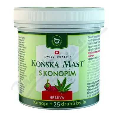 Koňská mast s konopím hřejivá 250ml