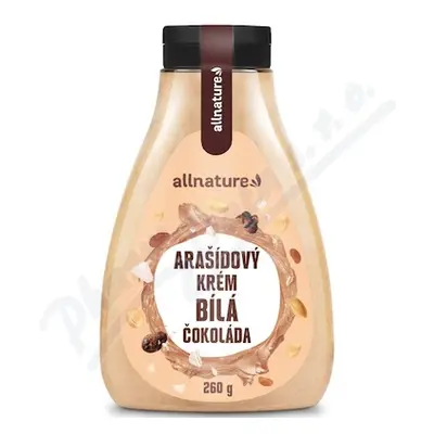 Allnature Arašídový krém bílá čokoláda 260g