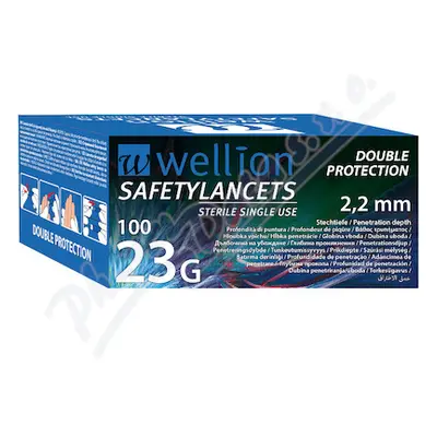 Wellion Safety Lancets jednoráz.bezp.jeh.23G 100ks