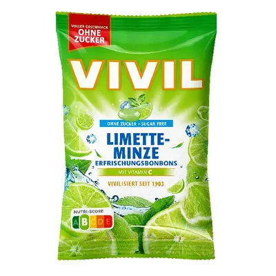 Vivil Limetka-peprmint+vitamín C bez cukru 120g