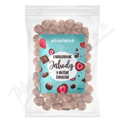 Allnature Jahody sušené mrazem v mléčné čoko 100g