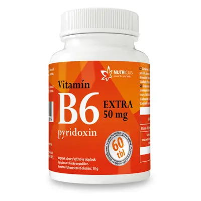 Vitamín B6 EXTRA pyridoxin 50mg tbl.60