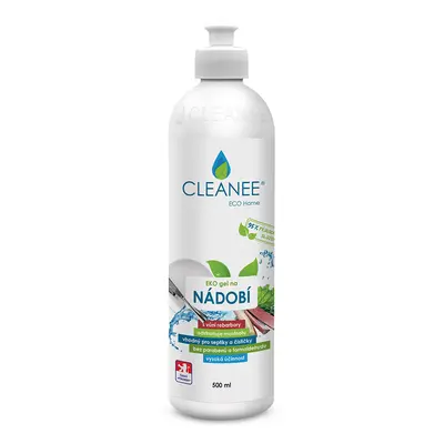 CLEANEE EKO gel na NÁDOBÍ s vůní rebarbory 500 ml s hříbkem