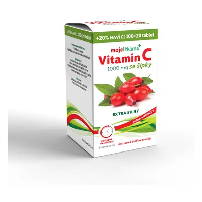 Vitamín C 1000mg se šípky tbl.100+20 Moje lékárna