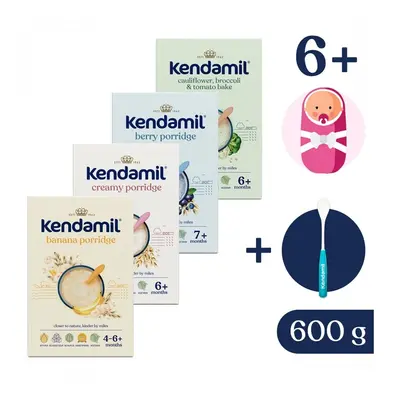 Kendamil variace mléčných kaší 4x150g+dárek