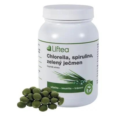 LIFTEA Chlorella/Spirulina/Zelený ječmen tbl.250