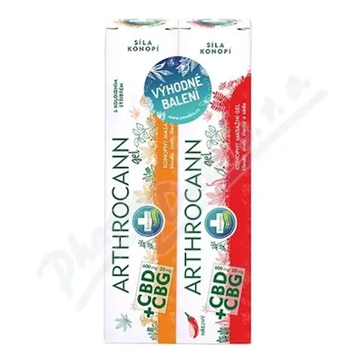 Arthrocann CBD gel+Arthrocann hřej.CBDgel 2x75ml