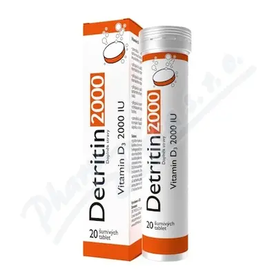 Detritin 2000 IU Vitamin D3 20 šumivých tablet