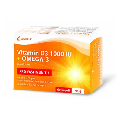 Vitamín D3 1000 IU + Omega-3 cps.60