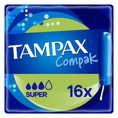 Tampax Compak Super tampony s aplikátorem 16ks