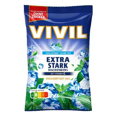 Vivil Extra silný mentol+vitamín C bez cukru 120g