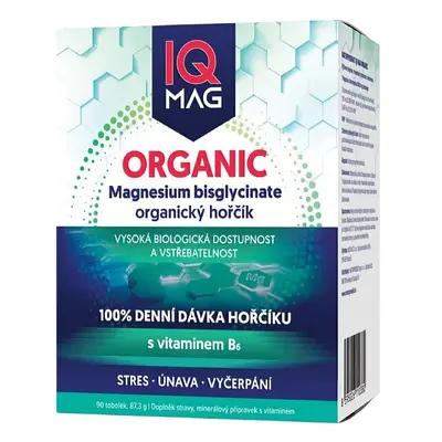 IQ Mag Organic Magnesium+vit.B6 tob.90