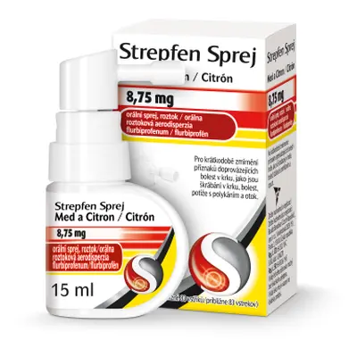 Strepfen sprej Med a Citron 8.75mg, 15 ml orální sprej