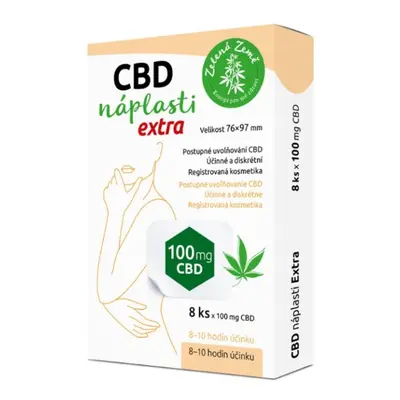 Zelená Země CBD náplasti extra 100mg 8ks